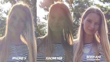 porovnani fotoaparatu sony a7ii vs iphone X vs xiaomi mi 8