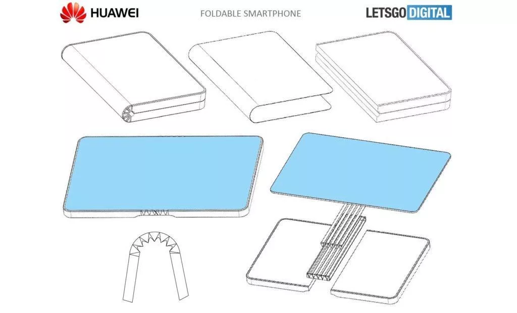 skladaci mobil huawei patent