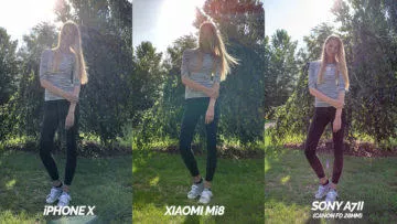 srovnani fotoaparatu xiaomi mi 8 vs iphone x modelka