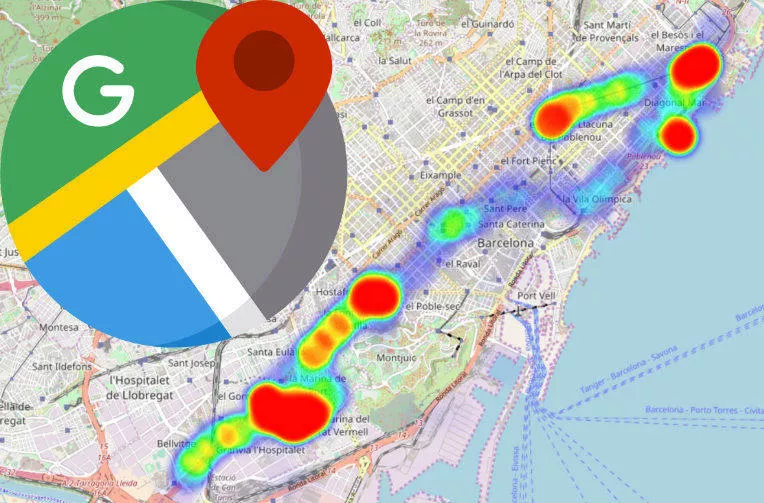 teplotni mapa heatmap google mapy