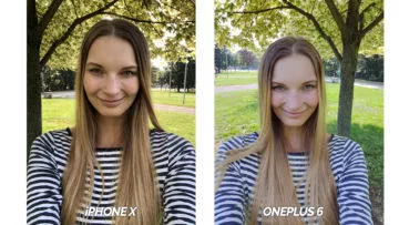 test selfie kamery iphone X vs oneplus 6