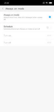 xiaomi mi 8 always on nastaveni
