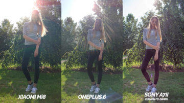 xiaomi mi 8 portret vs oneplus 6 vs full frame sony a7ii srovnani - modelka