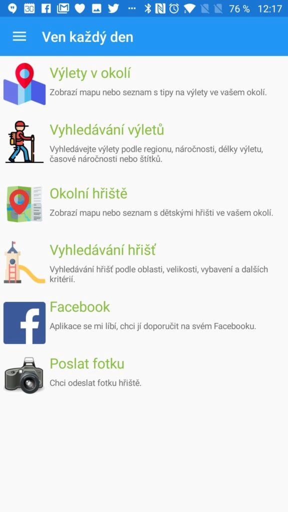 Aplikace Ven každý den