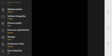 Elephone U Pro aplikace fotoaparat nastavení