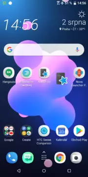 HTC U12+ systém Android 8.0 domovska obrazovka