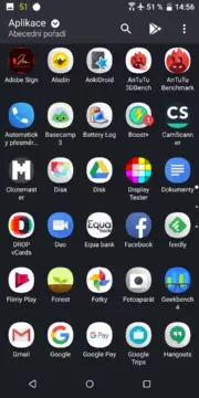 HTC U12+ system Android menu