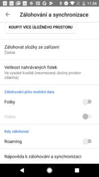 Možnosti zálohování a synchronizace