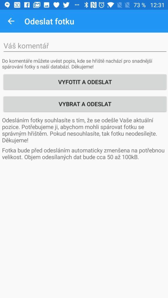 Odeslání fotky Ven každý den