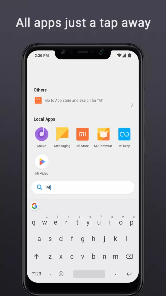 Launcher z telefonu Poco F1