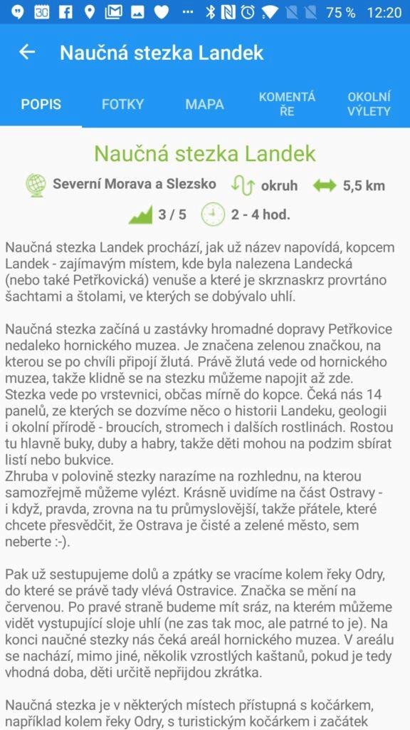 Ven každý den Podrobný popis výletu