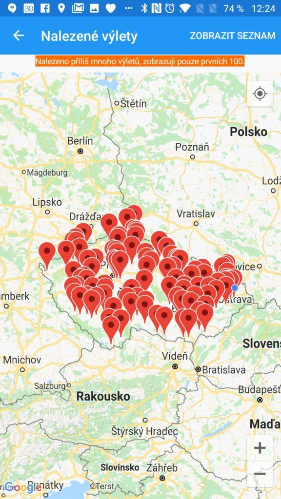 Ven každý den Přehled vyhledaných výletů