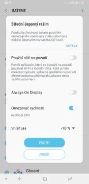 Samsung Galaxy A6+ úsporný režim