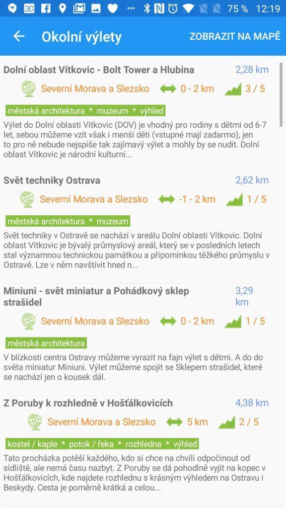 Seznam tipů na výlety Ven každý den