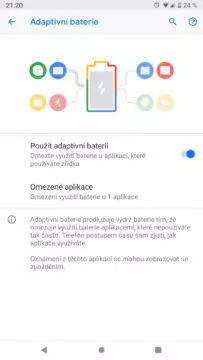 Android 9 Pie adaptivni baterie