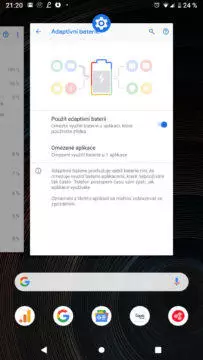 Android 9 Pie posledni otevrene aplikace