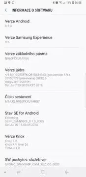 nastaveni telefonu samsung galaxy note 9