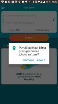 Aplikace žádá o přístup k poloze