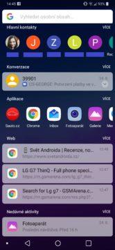 LG G7 ThinQ launcher hledání