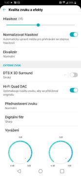 LG G7 ThinQ nastavení zvuku