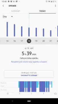 Samsung Health spanek