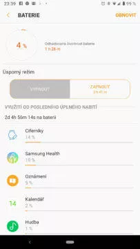 Samsung galaxy watch vydrz baterie