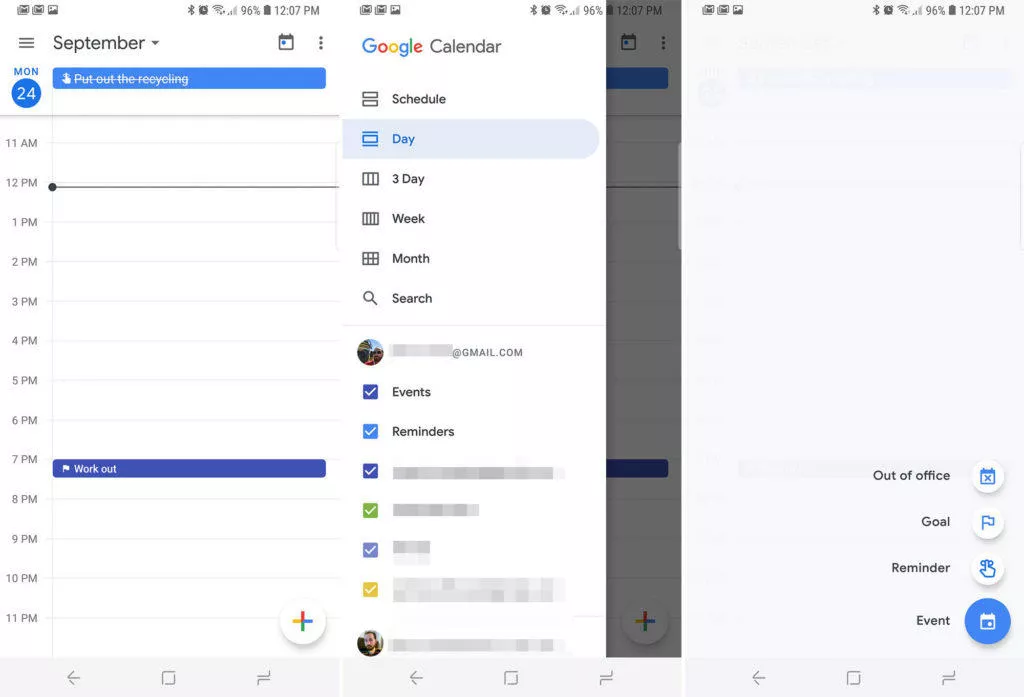 google kalendar s novym designem