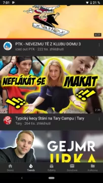 tmavy vzhled youtube