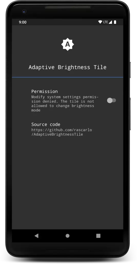 Adaptive Brightness Tile