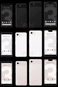 Google Pixel 3 a XL vzhled a barevné varianty Google Pixel 3 a XL vzhled a barevné varianty