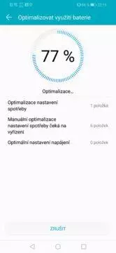 Honor 8X vydrz baterie optimalizace