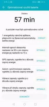 Honor 8X vydrz baterie optimalizovano