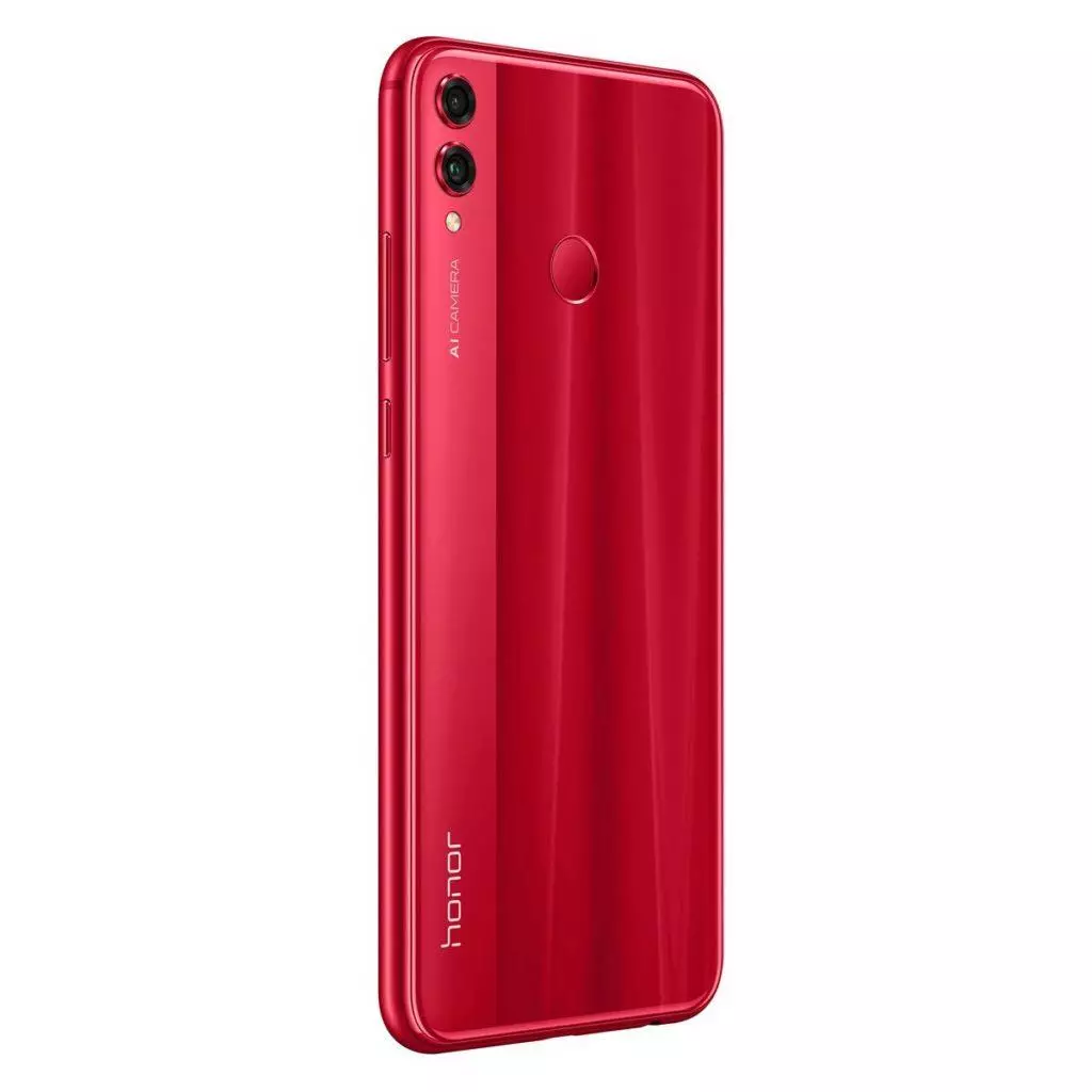 Telefon Honor 8X červený - záda