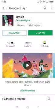 Umiro - placená hra bez instalace