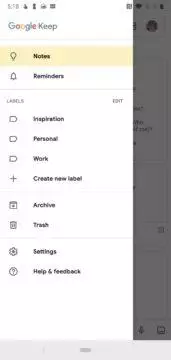 google keep 2 material design