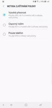 metoda zjisteni polohy sluzby google play