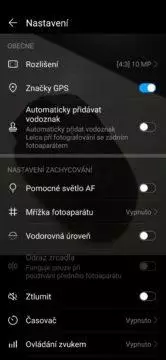 nastaveni fotoaparatu huawei mate 20 proi