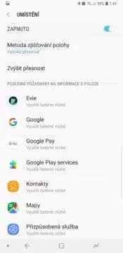 poloha umisteni sluzby google play