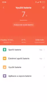 vyuziti baterie xiaomi aplikace