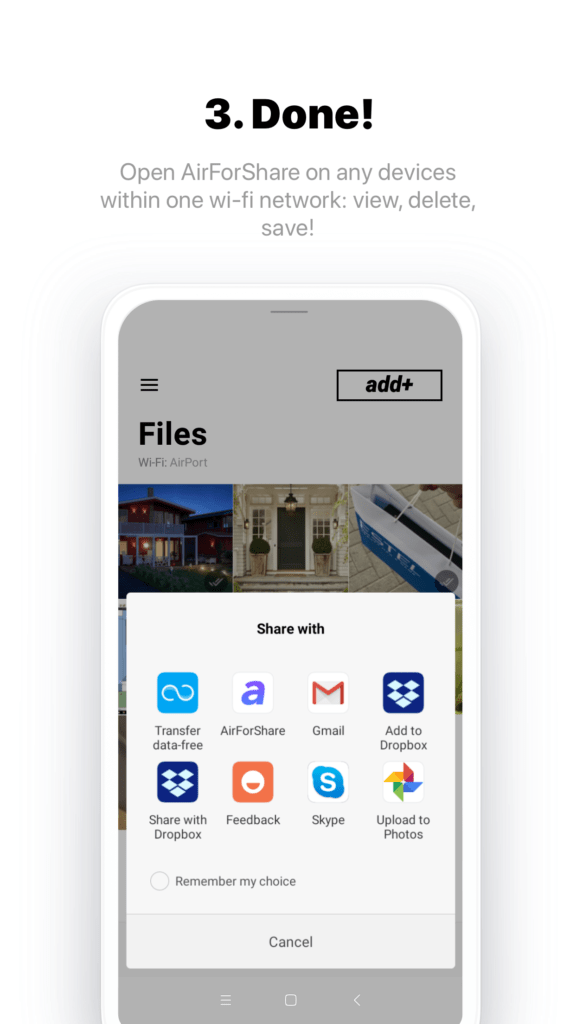 Sdílení z počítače na mobil