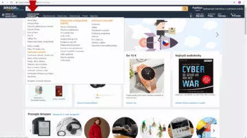 Amazon jak nakupovat - kategorie