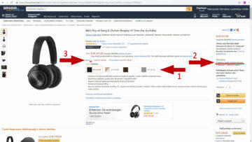 Amazon jak nakupovat - produktová stránka