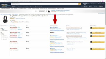 Amazon jak nakupovat - výpis všech prodejců