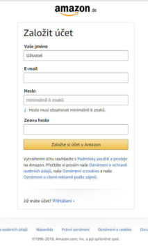 Amazon-registrace-uctu