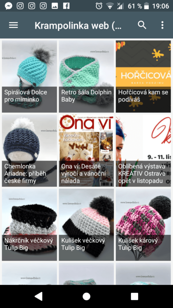 Krampolinka Crochet aplikace