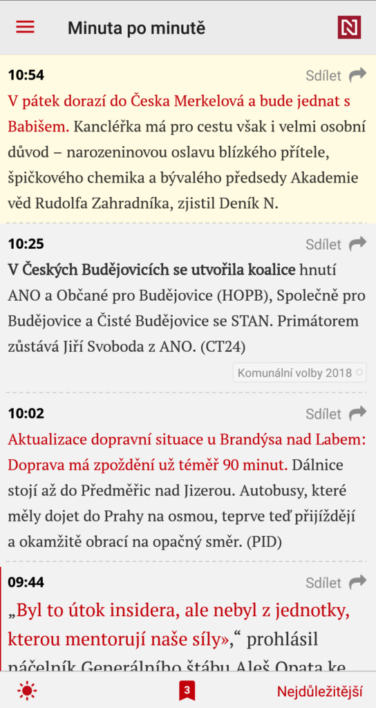 Minuta po minutě
