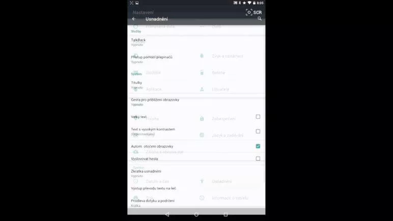 Android 5.0 Lollipop: Vysoký kontrast textu