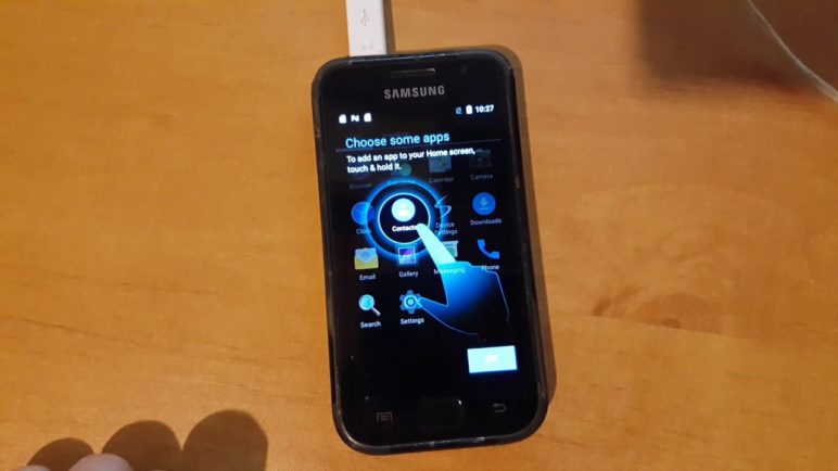 Android 7.1.1 first boot on Galaxy s1 i9000
