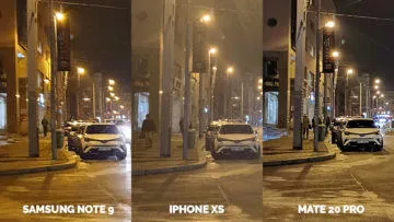 apple iphone xs vs huawei mate 20 pro vs samsung galaxy note 9 nocni ulice praha detail