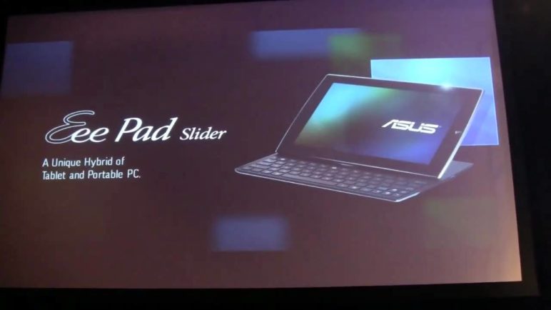 ASUS Eee Pad Slider 10.1" Tablet That Reveals a Full QWERTY Keyboard